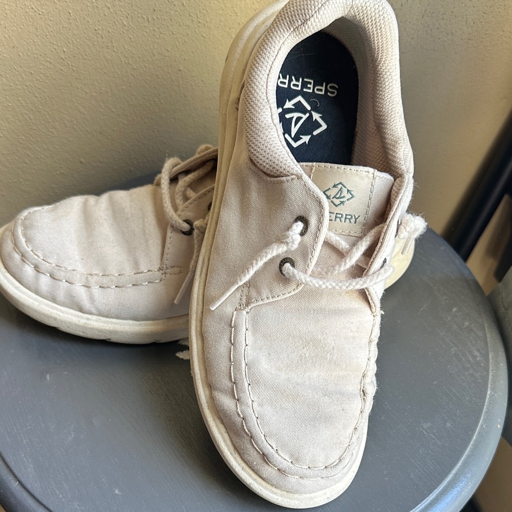 Sperry Light Tan Canvas Shoes